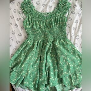 Floral Green Dress